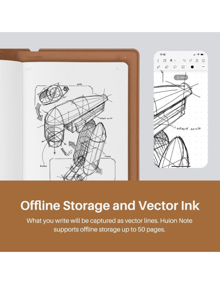 Cuaderno Digital Huion Note A5 con Lápiz Sin Batería