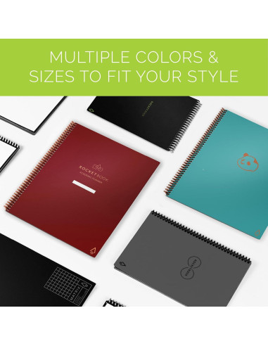 Planificador Académico Reutilizable Rocketbook Verde 21.6x27.9 cm