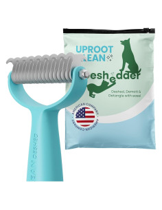 Rastrillo Deshedding Uproot para Perros y Gatos - Cepillo 2 en 1