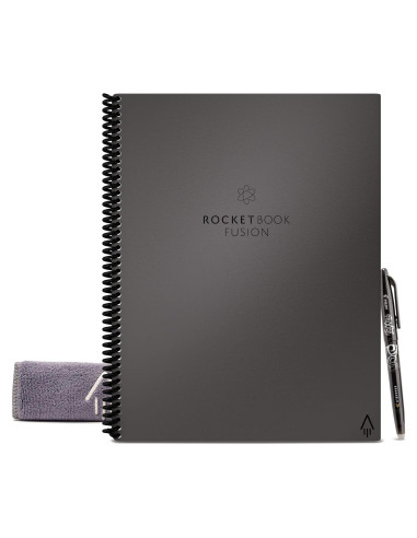 Cuaderno Inteligente Rocketbook Fusion Gris 21.6x27.9 cm Reutilizable