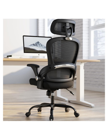 Silla de Oficina Ergonómica TRALT con Soporte Lumbar Negro