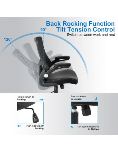 Silla de Oficina Ergonómica X XISHE con Respaldo de Malla y Soporte Lumbar