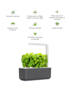 Kit Jardín Interior Click & Grow con Luz LED y 3 Cápsulas 2