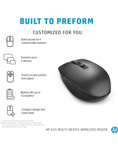 Mouse Inalámbrico HP 635M - Bluetooth - 4 Botones - Negro 2
