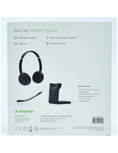 Auriculares Bluetooth Avantree Alto Clair con micrófono y carga