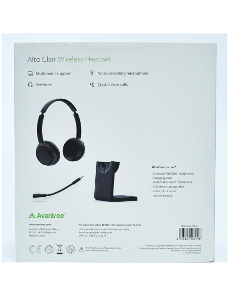 Auriculares Bluetooth Avantree Alto Clair con micrófono y carga