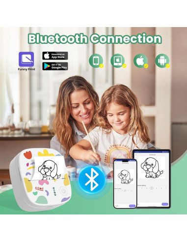 Impresora de Etiquetas Portátil XenGro AH-M2 Bluetooth - Blanca