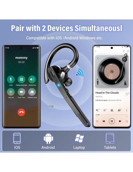 Auricular Bluetooth Thunelec G9 Inalámbrico 90 Horas APTX HD