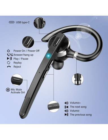 Auricular Bluetooth Thunelec G9 Inalámbrico 90 Horas APTX HD