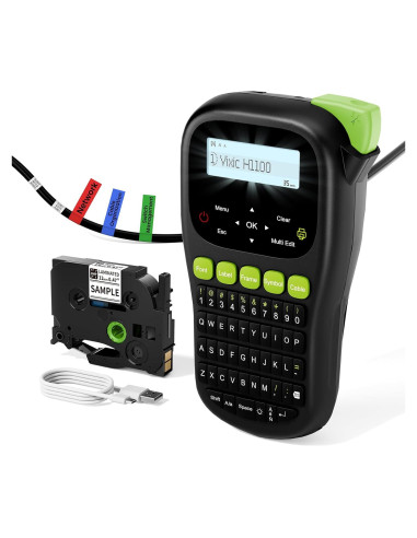 Máquina de Etiquetas Vixic H1100 Portátil con Pantalla LCD