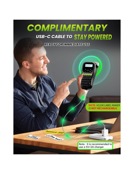 Máquina de Etiquetas Vixic H1100 Portátil con Pantalla LCD Máquina de Etiquetas Vixic H1100 Portátil con Pantalla LCD