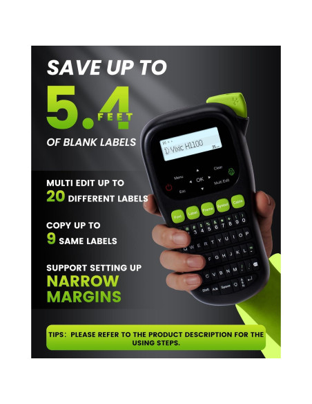 Máquina de Etiquetas Vixic H1100 Portátil con Pantalla LCD Máquina de Etiquetas Vixic H1100 Portátil con Pantalla LCD