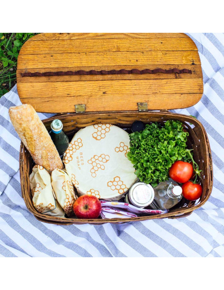 Envolturas de Cera de Abeja 3PK Grande - Ecológicas y Reutilizables