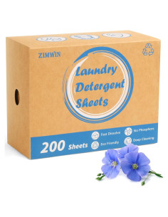 Hojas de detergente ecológicas Zimwin 200 cargas sin fragancia