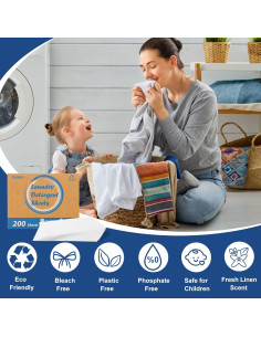 Hojas de detergente ecológicas Zimwin 200 cargas sin fragancia 2