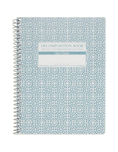 Cuaderno Espiral Punteado Descomposición 24.8x19.1cm 144 Páginas