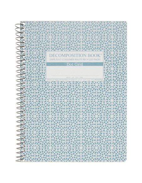 Cuaderno Espiral Punteado Descomposición 24.8x19.1cm 144 Páginas