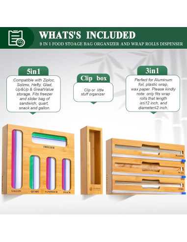 Organizador de Cocina Calmbee 9 en 1 con Cortador de Aluminio