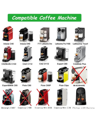 Cápsulas de Café Reutilizables PHMEZLF 2 Tazas + 100 Tapas