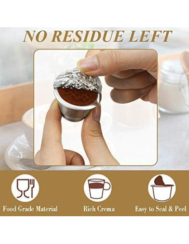 Cápsulas Reutilizables CAPMESSO para Nespresso OriginalLine - 2 Unidades + 100 Tapas