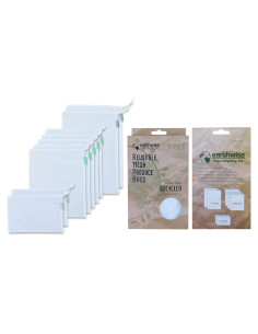 Conjunto de 9 Bolsas de Malla Reutilizables Earthwise Ecológicas