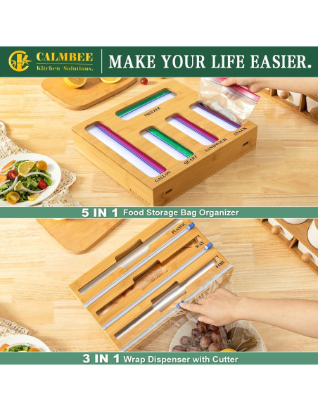 Organizador de Cocina Calmbee 9 en 1 con Cortador de Aluminio Organizador de Cocina Calmbee 9 en 1 con Cortador de Aluminio