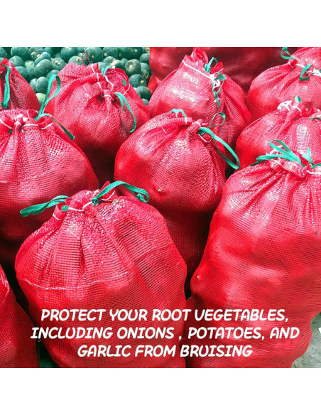 Paquete de 50 Bolsas de Malla Reutilizables Firdnyohs 32.3x54.9cm