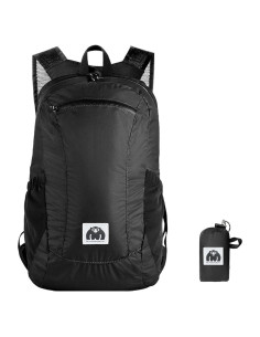 Mochila Plegable 18L Blackpongo Resistente al Agua Negra