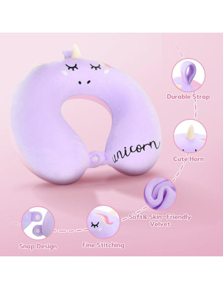 Almohada de Cuello de Espuma de Memoria OBloved Unicornio Almohada de Cuello de Espuma de Memoria OBloved Unicornio