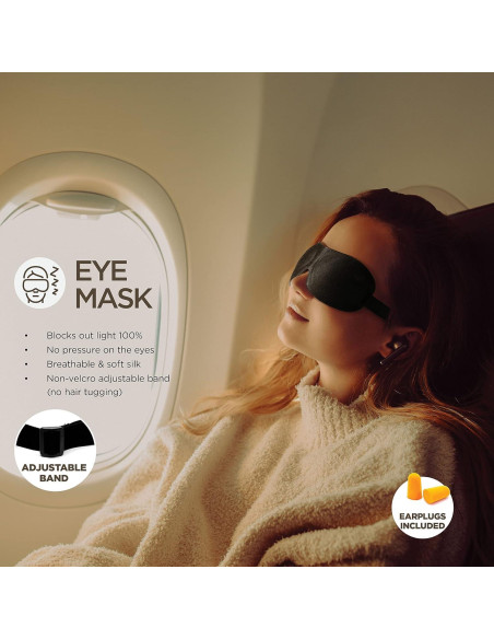 Kit de Viaje Homeify 4 Piezas - Almohada de Cuello y Más