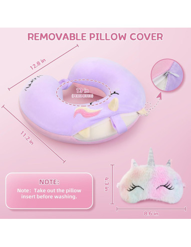 Almohada de Cuello de Espuma de Memoria OBloved Unicornio