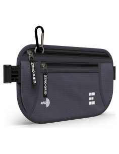 Cinturón de Dinero Zero Grid Gris Sombra con Bloqueo RFID