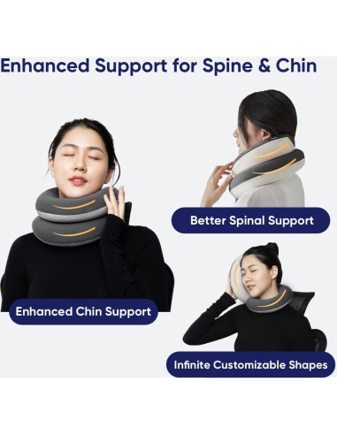 Almohada de Cuello Vesta P222 Espuma con Memoria Gris Espacial