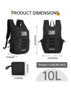 Mochila de Senderismo Plegable Seyfocnia 10L Impermeable 2