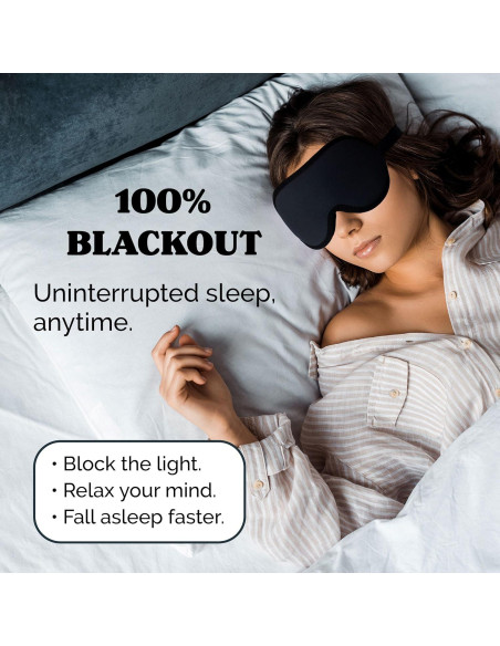 Máscara de Sueño 3D Zen Virtuoso - Bloqueo Completo de Luz