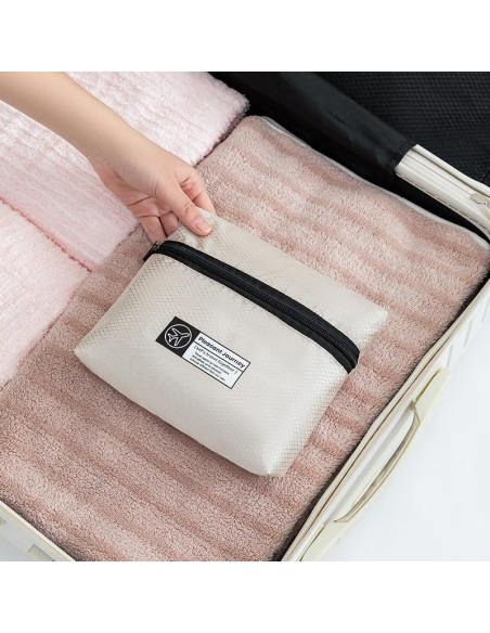 Mochila Plegable Ligera Impermeable Beige 40x31x13 cm