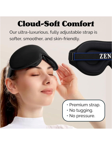 Máscara de Sueño 3D Zen Virtuoso - Bloqueo Completo de Luz