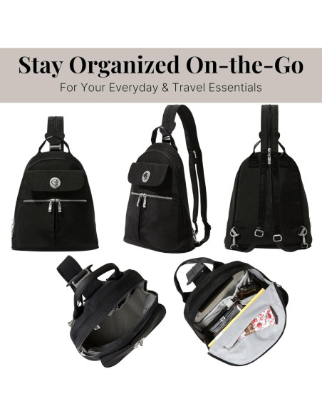 Mochila Convertible Baggallini Nápoles - Bandolera Nylon 30.5x27.9cm