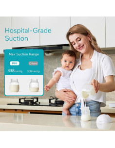 Extractor de Leche Eléctrico Paruu P10 Manos Libres 338mmHg 2