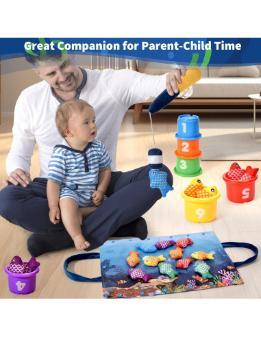 Set de Juguetes Montessori de Pesca Alsatic Toys 20 Piezas