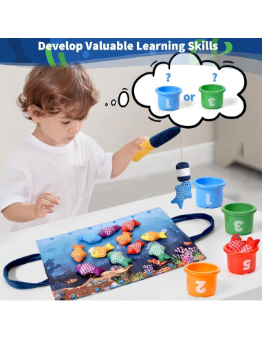 Set de Juguetes Montessori de Pesca Alsatic Toys 20 Piezas
