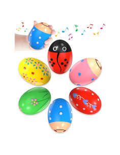 Paquete de 6 Shakers Musicales de Madera Yetonamr 7.62 cm