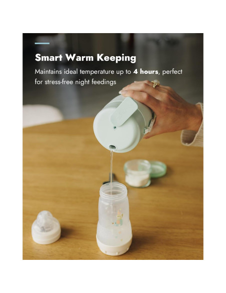 Calentador de Botellas Portátil Papablic Pro - 30W, 5 Temperaturas, Esterilizador, Verde Menta