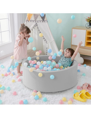 Foso de Pelotas de Espuma SHJADE 90CM Gris para Niños