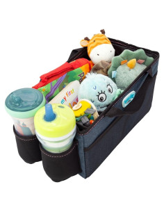 Organizador de Caddy para Auto Toddleroo - Marino, Portátil y Plegable