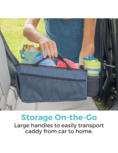 Organizador de Caddy para Auto Toddleroo - Marino, Portátil y Plegable 2