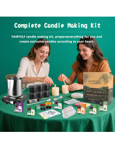 Kit de Fabricación de Velas FAIRYELF 500W con Cera de Soja 2