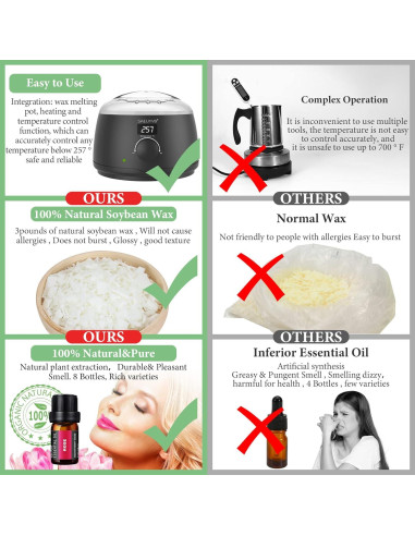 Kit de Fabricación de Velas SAEUYVB con Olla LED 0.68 kg