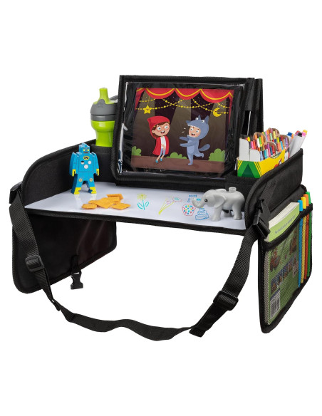 Bandeja de Viaje para Niños Lusso Gear - Organizador Auto Negro