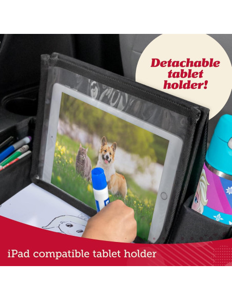 Bandeja de Viaje para Niños Lusso Gear - Organizador Auto Negro